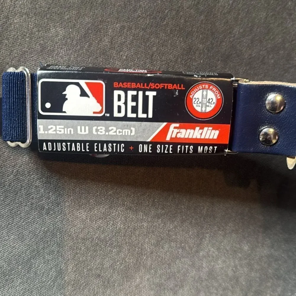 Franklin MLB Adjustable Elastic Belt Navy 22”- 42” One Size Fits Most NEW